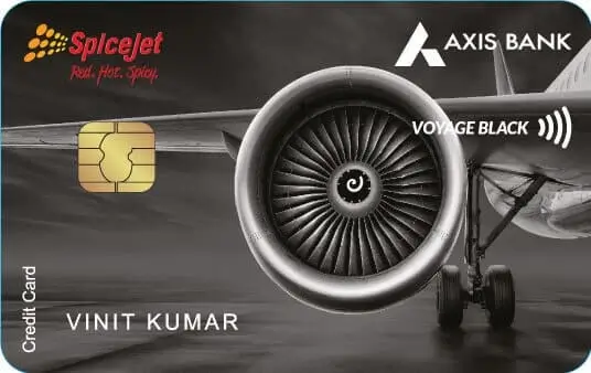 SpiceJet Axis Bank Voyage Black Credit Card Image