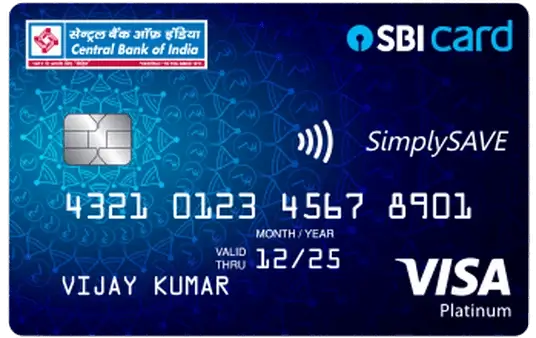 Central Bank of India SimplySave SBI Card Image