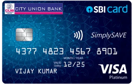 City Union Bank SimplySave SBI Card Image