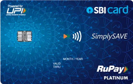 SimplySave UPI Rupay SBI Card Image