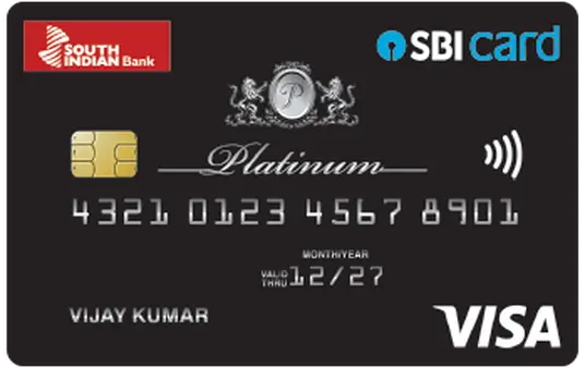 South Indian Bank Partnered SBI Platinum Credit Card Image